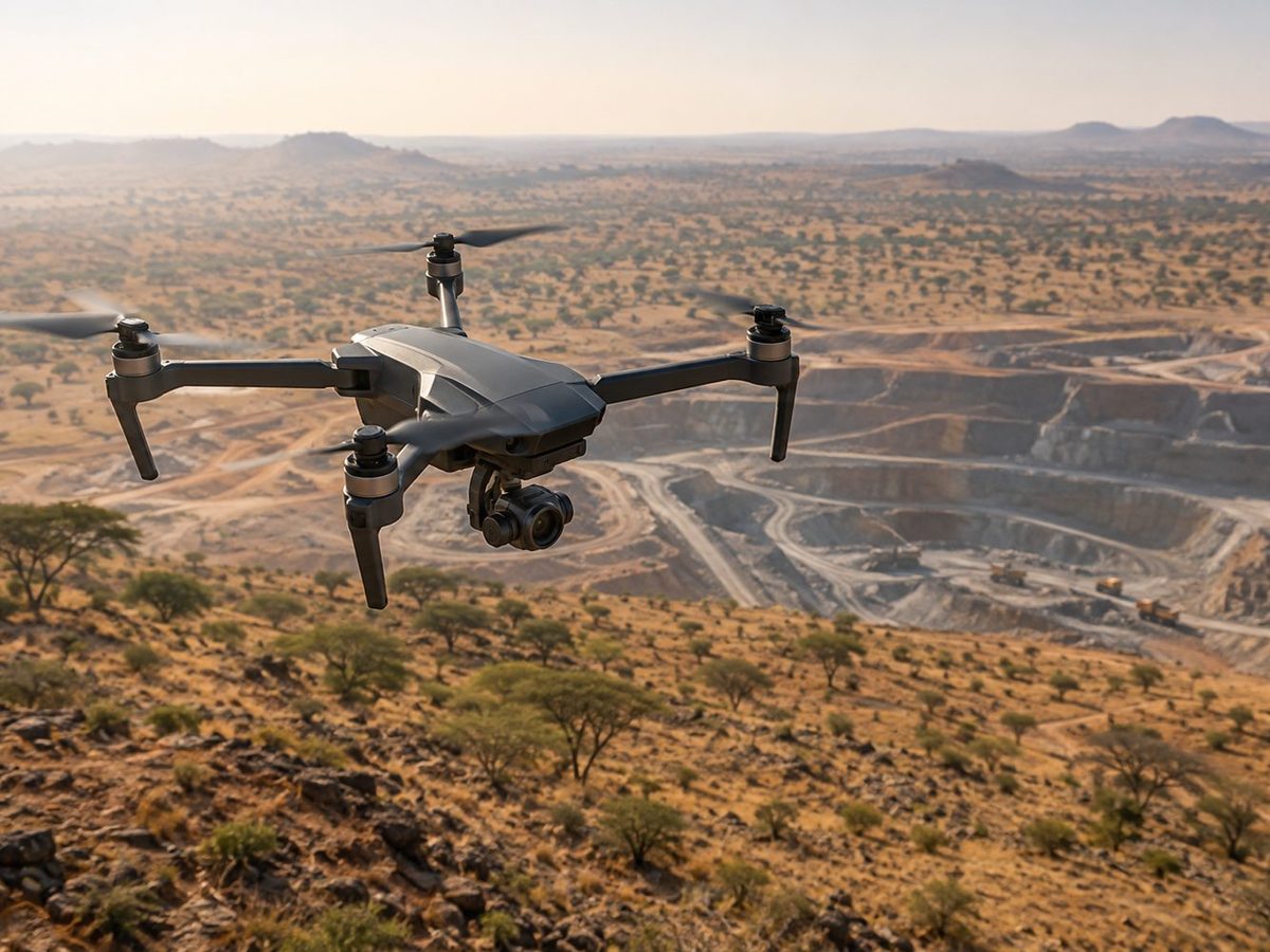 Drone civil professionnel en vol
